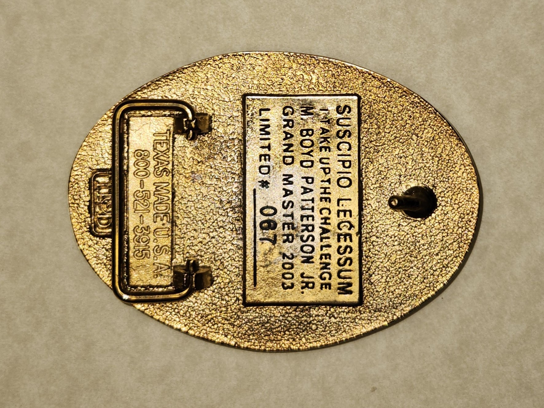 [Buckle Pic Missing] (Click here)